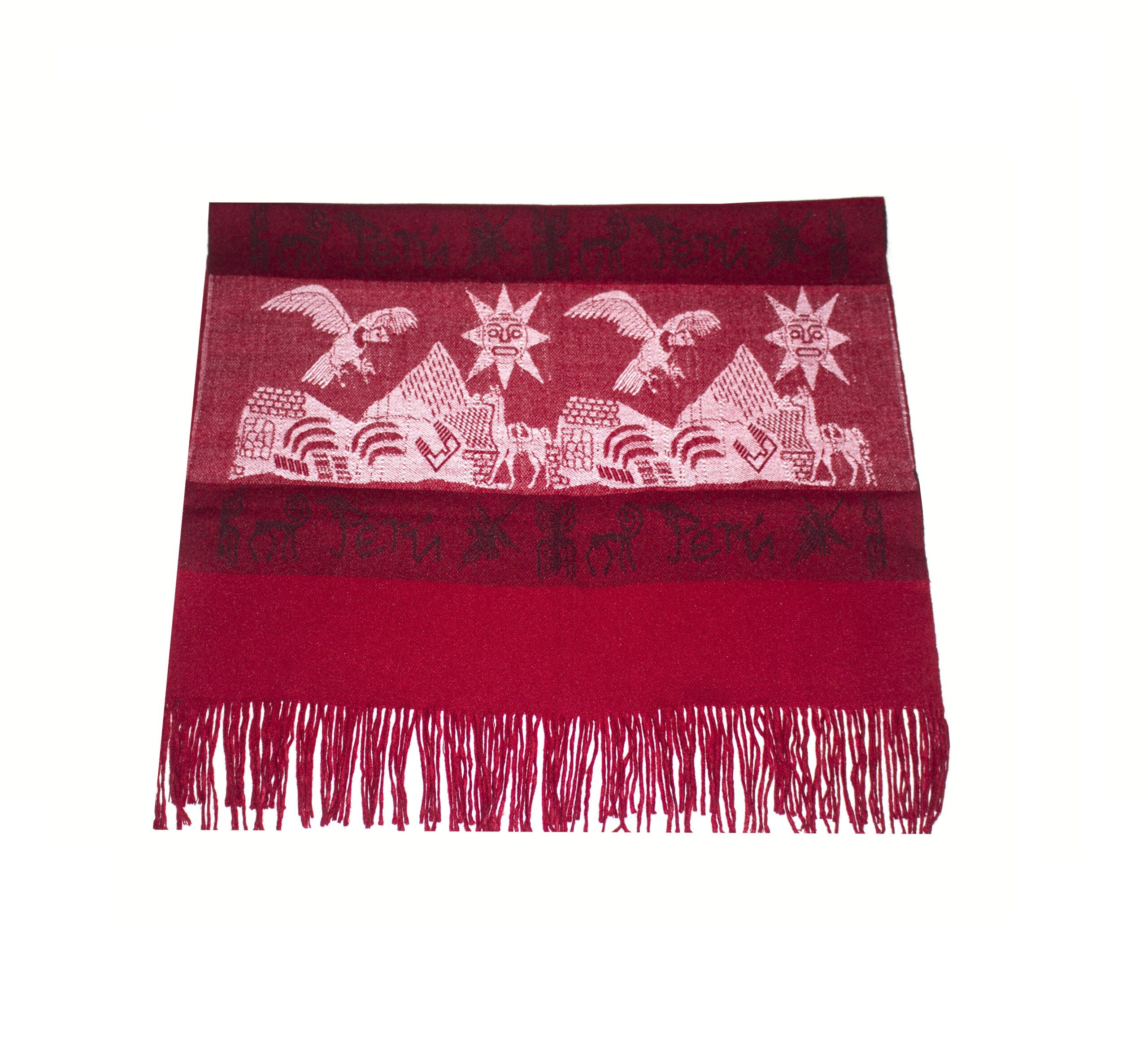 Andean Scarf Shawl - Alpaca Wool Fashion Accessory - Image 2