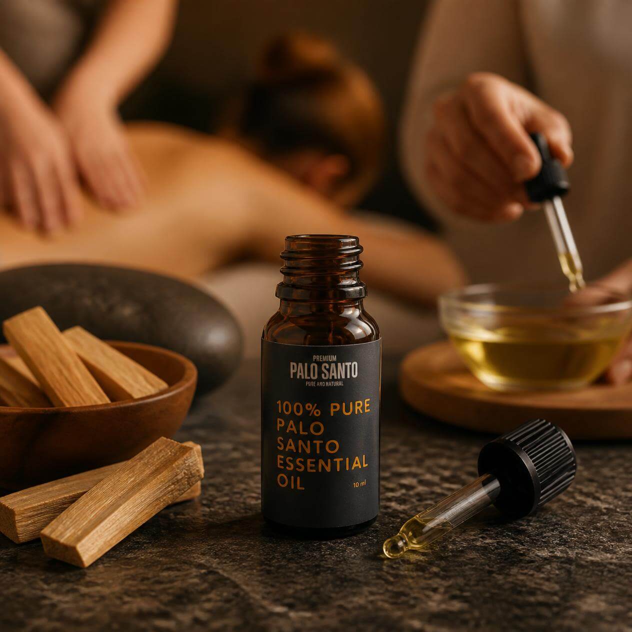 Palo Santo Essential Oil โ 100% Pure Bursera graveolens from Peru (10 ml) โ for spiritual cleansing/meditation, find calm